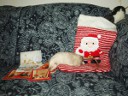 Elvis: "Yeah sure, dumbo, climb into the stocking... *sigh*" Picture